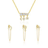 Light Luxury S925 Sterling Silver Star Earrings For Women With Flash Zircon Tassel Chain