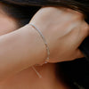 Light Luxury S925 Sterling Silver Women's Bracelet Necklace With Square Design And Electroplating Treatment