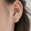 Light Luxury S925 Sterling Silver Women's Mushroom Design Electroplated Earrings