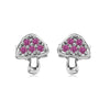 Light Luxury S925 Sterling Silver Women's Mushroom Design Electroplated Earrings
