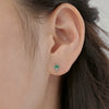 Light Luxury S925 Sterling Silver Women's Mushroom Design Electroplated Earrings