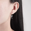 Light Luxury Seahorse Shaped Sterling Silver Earrings With Electroplated Geometric Design Fashion All Match Jewelry
