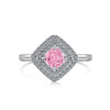 Light Luxury 925 Silver Jewelry Set With Cube Sugar Pink 8A Zircon And High Carbon Diamond Electroplated For Women