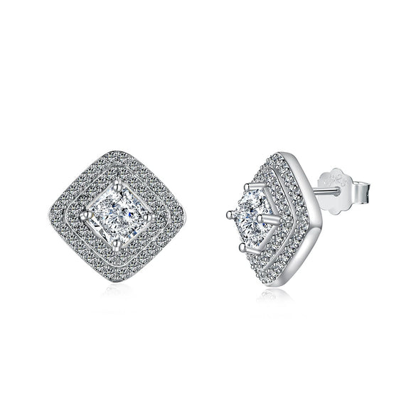 Light Luxury 925 Silver Jewelry Set With Cube Sugar Pink 8A Zircon And High Carbon Diamond Electroplated For Women