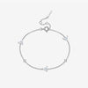 Light Luxury Simple All Match S925 Sterling Silver Women's Micro Inlaid Zircon Bracelet With Electroplated Platinum Or 18K Gold And Geometric Design