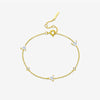 Light Luxury Simple All Match S925 Sterling Silver Women's Micro Inlaid Zircon Bracelet With Electroplated Platinum Or 18K Gold And Geometric Design