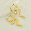 Light Luxury Snake Earrings 316L Stainless Steel 18K Electroplated Jewelry For Women