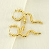 Light Luxury Snake Earrings 316L Stainless Steel 18K Electroplated Jewelry For Women
