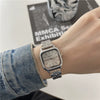 Light Luxury Square Women's Watch With Retro Roman Scale Stainless Steel Strap And Alloy Case