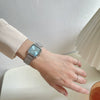 Light Luxury Square Women's Watch With Retro Roman Scale Stainless Steel Strap And Alloy Case