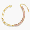 Light Luxury Square Zircon Bracelet For Women Copper Geometric Style