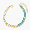 Light Luxury Square Zircon Bracelet For Women Copper Geometric Style