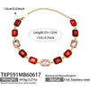 Light Luxury Stainless Steel Chain Jewelry Set With Zircon Stone Inlay And Electroplated Gold Finish Necklace And Bracelet For Women