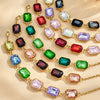Light Luxury Stainless Steel Chain Jewelry Set With Zircon Stone Inlay And Electroplated Gold Finish Necklace And Bracelet For Women