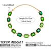 Light Luxury Stainless Steel Chain Jewelry Set With Zircon Stone Inlay And Electroplated Gold Finish Necklace And Bracelet For Women
