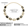 Light Luxury Stainless Steel Chain Jewelry Set With Zircon Stone Inlay And Electroplated Gold Finish Necklace And Bracelet For Women