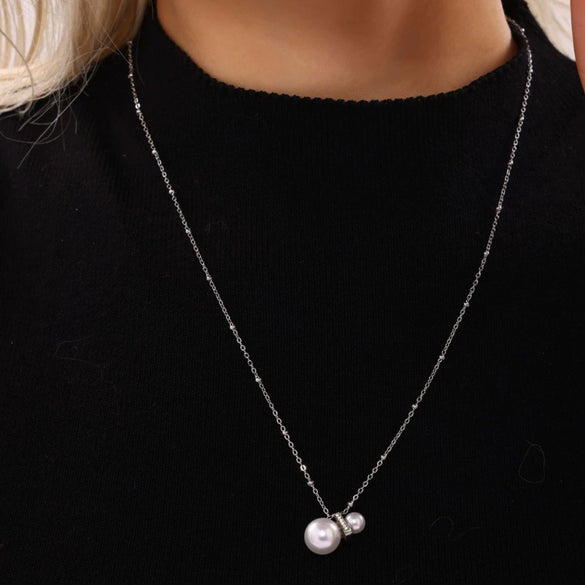 Light Luxury Stainless Steel Cnc Zircon Bead Necklace With Constellation Symbol Earrings Jewelry Set For Women Electroplated