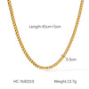 Light Luxury Stainless Steel Geometric Beaded Clavicle Chain Necklace For Women Electroplated