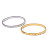 Light Luxury Stainless Steel Gold Plated Bracelet With Diamond Inlaid And 18K Furnace Vacuum Plating