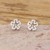 Light Luxury Stainless Steel Irregular Floral Earrings With Electroplating For Women