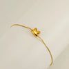 Light Luxury 316L Stainless Steel Letter Bracelet With Diamond Design For Women