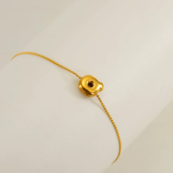 Light Luxury 316L Stainless Steel Letter Bracelet With Diamond Design For Women