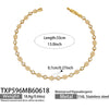 Light Luxury Stainless Steel Necklace And Bracelet Jewelry Set With Heart And Four Leaf Clover Geometric Pendant And Zircon Inlay Electroplated