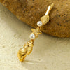 Light Luxury Stainless Steel Shell Hairpin With Pearl Conch Starfish Women's Hair Accessories Electroplated