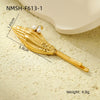 Light Luxury Stainless Steel Shell Hairpin With Pearl Conch Starfish Women's Hair Accessories Electroplated