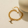 Light Luxury Stainless Steel Watch Strap Zircon Bracelet For Women With Electroplating Processing