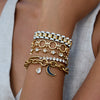 Light Luxury Stainless Steel Watch Strap Zircon Bracelet For Women With Electroplating Processing