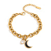 Light Luxury Stainless Steel Watch Strap Zircon Bracelet For Women With Electroplating Processing