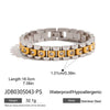 Light Luxury Stainless Steel Watch Strap Zircon Bracelet For Women With Electroplating Processing