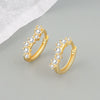 Light Luxury 925 Sterling Silver Geometric Wave Stud Earrings For Women Electroplated Minimalist Ear Jewelry