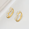 Light Luxury 925 Sterling Silver Geometric Wave Stud Earrings For Women Electroplated Minimalist Ear Jewelry