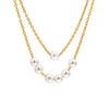 Light Luxury Style Exquisite Bead Necklace For Women Stainless Steel Shell Beads Geometric Titanium Steel Electroplated