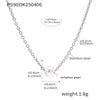 Light Luxury Style Exquisite Bead Necklace For Women Stainless Steel Shell Beads Geometric Titanium Steel Electroplated