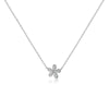 Light Luxury Style Floral S925 Sterling Silver Necklace And Cool Earrings With Platinum Or 18K Gold Electroplating