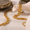 Light Luxury Style Shell Element Jewelry Suit For Women Geometric Pattern 18K Gold Plated Stainless Steel Necklace Bracelet Suit Furnace Vacuum Plating