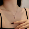 Light Luxury Style 925 Sterling Silver Women's Jewelry Set With Gourd Style And Electroplating Including Earrings And Necklace