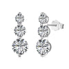 Light Luxury Style 925 Sterling Silver Women's Jewelry Set With Gourd Style And Electroplating Including Earrings And Necklace