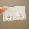 Light Luxury Texturous Camellia Flower Zinc Alloy Electroplated Women's Ear Studs