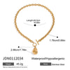 Light Luxury Titanium Steel And Stainless Steel Necklace With Geometric Style And Electroplating Treatment For Women