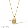 Light Luxury Titanium Steel And Stainless Steel Women's Necklace With Star And Geometric Pattern Pendant And Electroplating Design