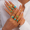 Light Luxury Titanium Steel Geometric Open Ring With Electroplating For Women Fashion Jewelry