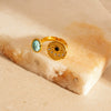 Light Luxury Titanium Steel Geometric Open Ring With Electroplating For Women Fashion Jewelry