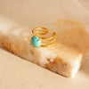 Light Luxury Titanium Steel Geometric Open Ring With Electroplating For Women Fashion Jewelry