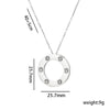 Light Luxury Titanium Steel Round Zircon Geometric Necklace For Women Non Fading Elegant Sweater Chain With O Chain Simple Design
