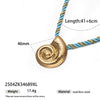 Light Luxury Trendy All Match Conch Sea Star Sun Necklace Made Of 18K Gold And Stainless Steel