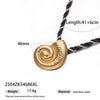 Light Luxury Trendy All Match Conch Sea Star Sun Necklace Made Of 18K Gold And Stainless Steel